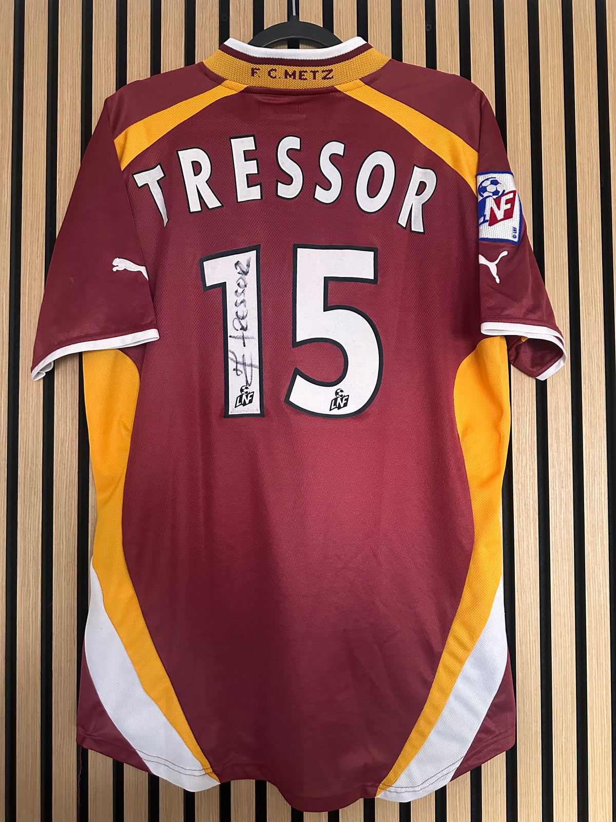 Maillot FC Metz Domicile 2001-2002 Tressor Moreno porté préparé dédicacé vintage - photo 1