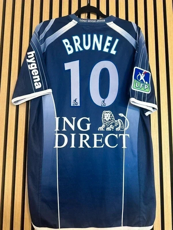 Maillot LOSC 2002-2003 porte Brunel
