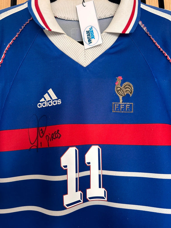 Maillot France 1998 Pires dédicacé