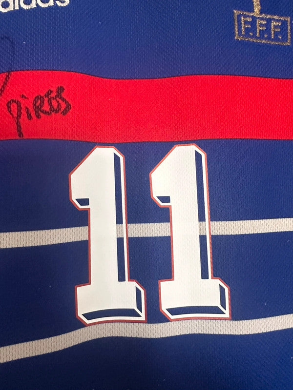Maillot France 1998 Pires dédicacé