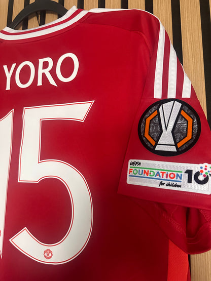 Maillot Manchester United Domicile 2024-2025 Yoro vintage - photo 9