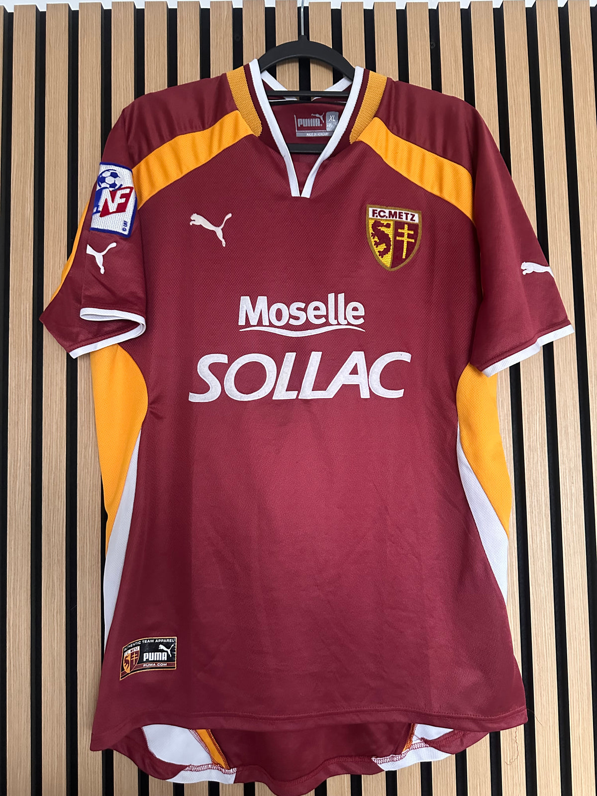 Maillot FC Metz Domicile 2001-2002 Tressor Moreno porté préparé dédicacé vintage - photo 2