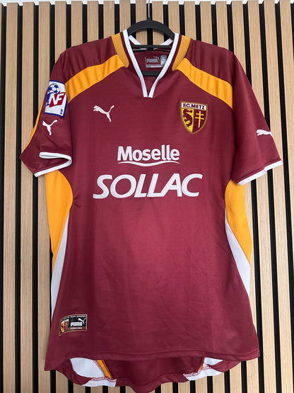 Maillot FC Metz Domicile 2001-2002 Tressor Moreno porté préparé dédicacé vintage - photo 2