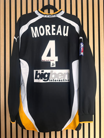Maillot FC Metz Third 2001-2002 Moreau porté préparé dédicacé vintage - photo 1
