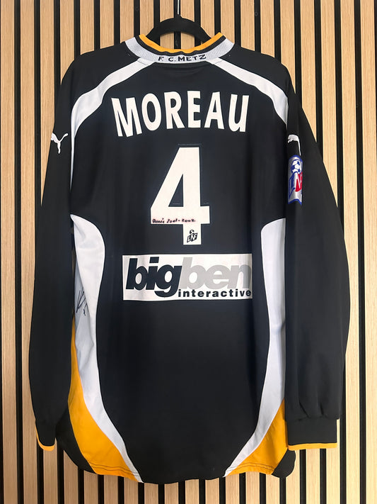 Maillot FC Metz Third 2001-2002 Moreau porté préparé dédicacé vintage - photo 1
