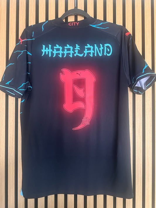 Maillot Manchester City Third 2023-2024 Haaland The Black Eye Patch vintage - photo 1