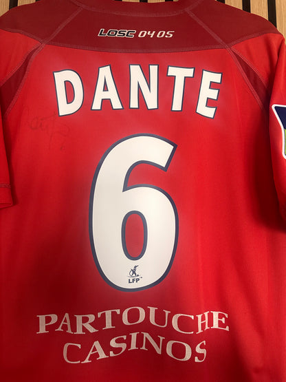 Maillot Dante Domicile 2004-2005 dédicacé vintage - photo 4