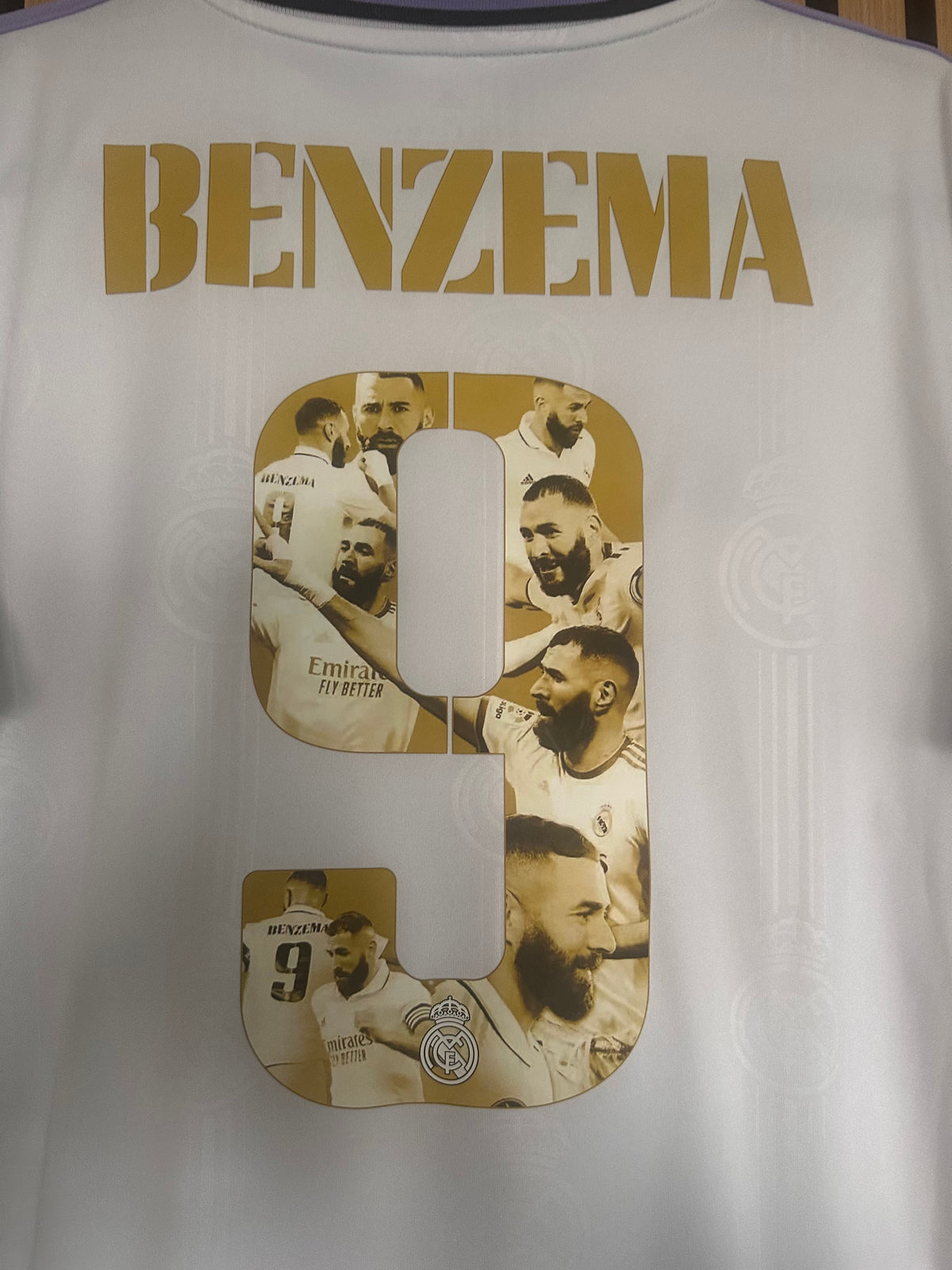 Maillot Real Madrid Domicile 2022-2023 Benzema Ballon d'or vintage - photo 10