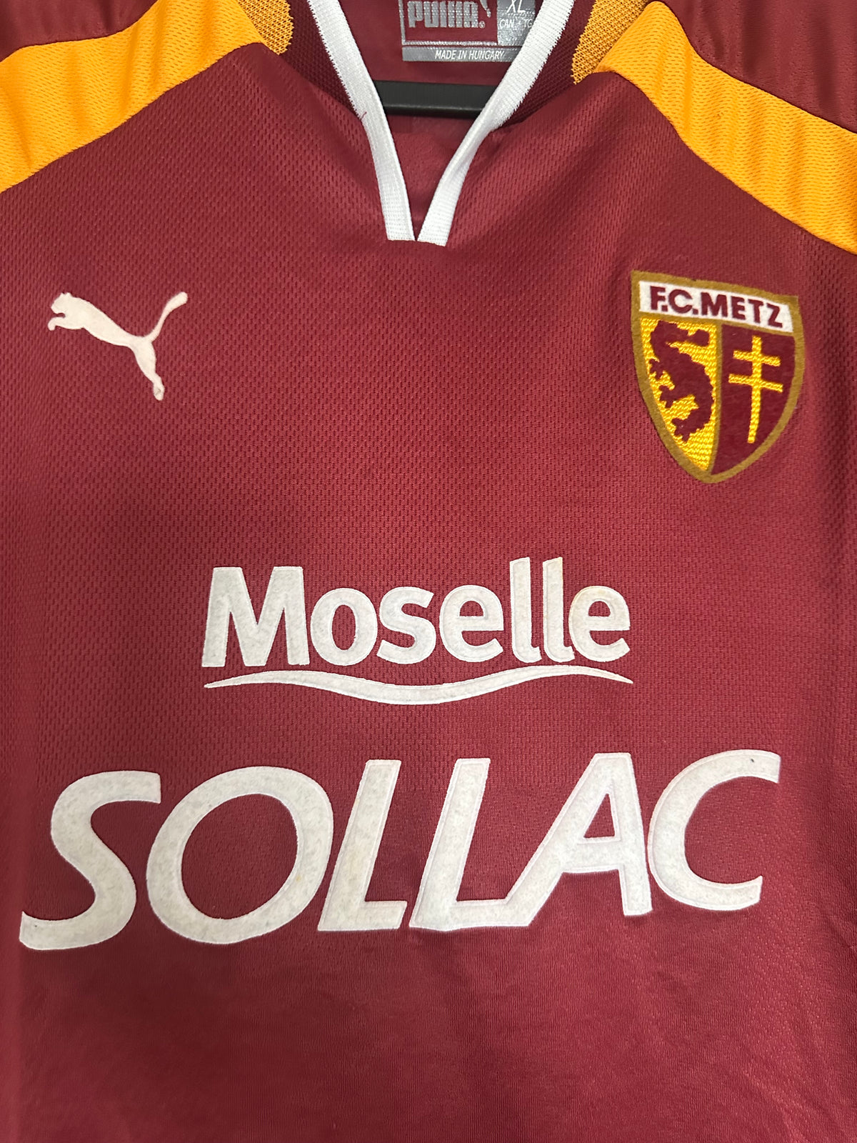 Maillot FC Metz Domicile 2001-2002 Tressor Moreno porté préparé dédicacé vintage - photo 3