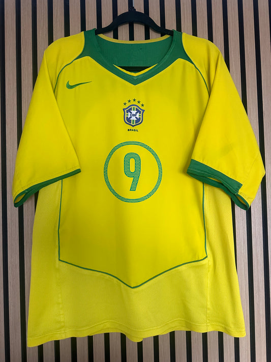 Maillot Brésil Domicile 2004 Ronaldo R9 vintage - photo 2