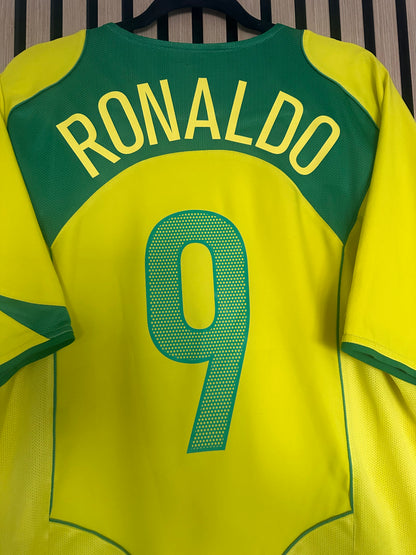 Maillot Brésil Domicile 2004 Ronaldo R9 vintage - photo 5