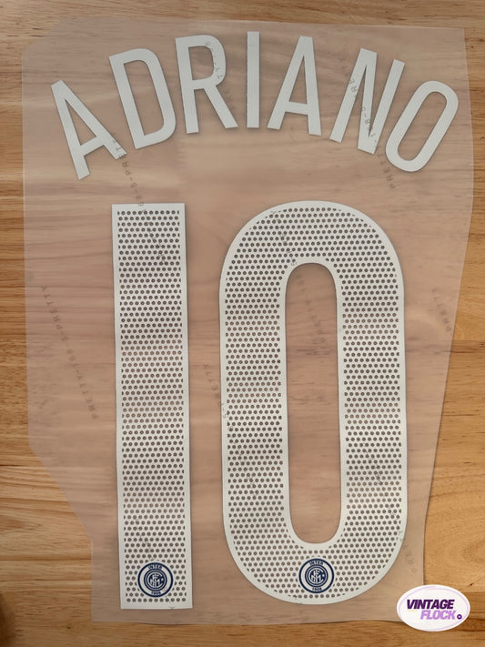 Flocage Adriano N°10 Inter Milan 2004-2005 Domicile vintage