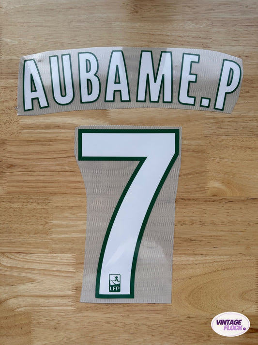 Flocage Aubameyang N°7 Saint Etienne 2011-2012 Domicile vintage