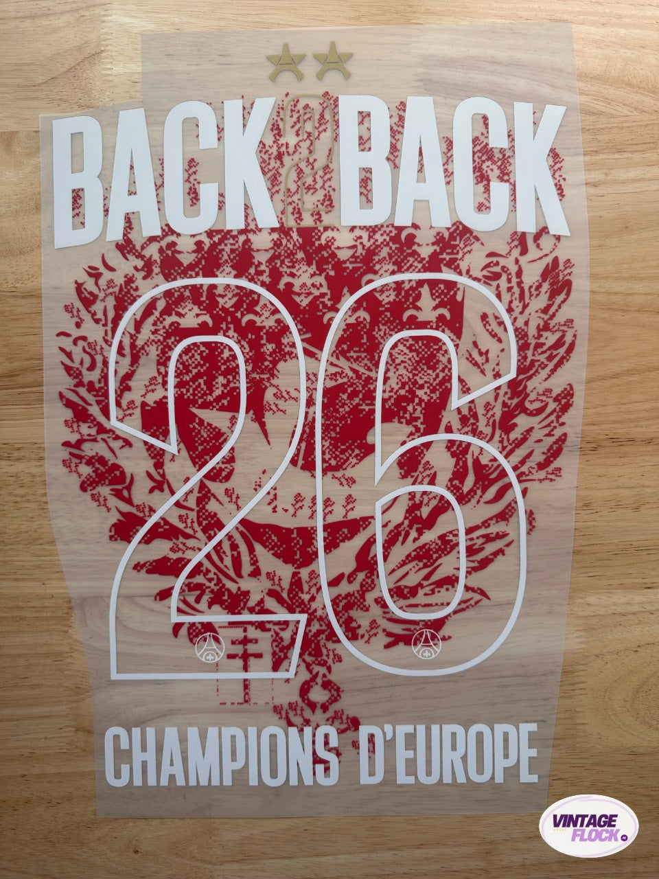 Flocage Back to Back N°26 PSG 2025-2026 LDC Domicile vintage