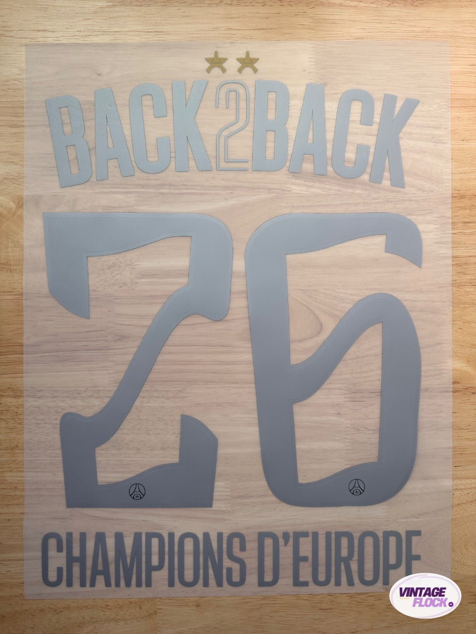 Flocage Back to Back N°26 PSG 2025-2026 LDC Fourth vintage