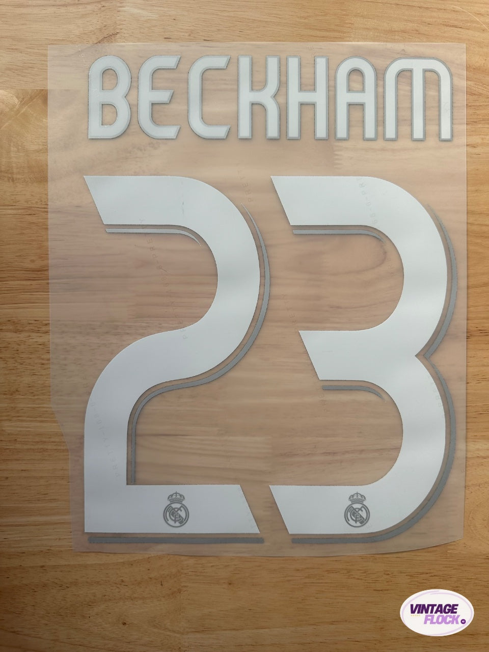 Flocage Beckham N°23 Real Madrid 2006-2007 Exterieur vintage