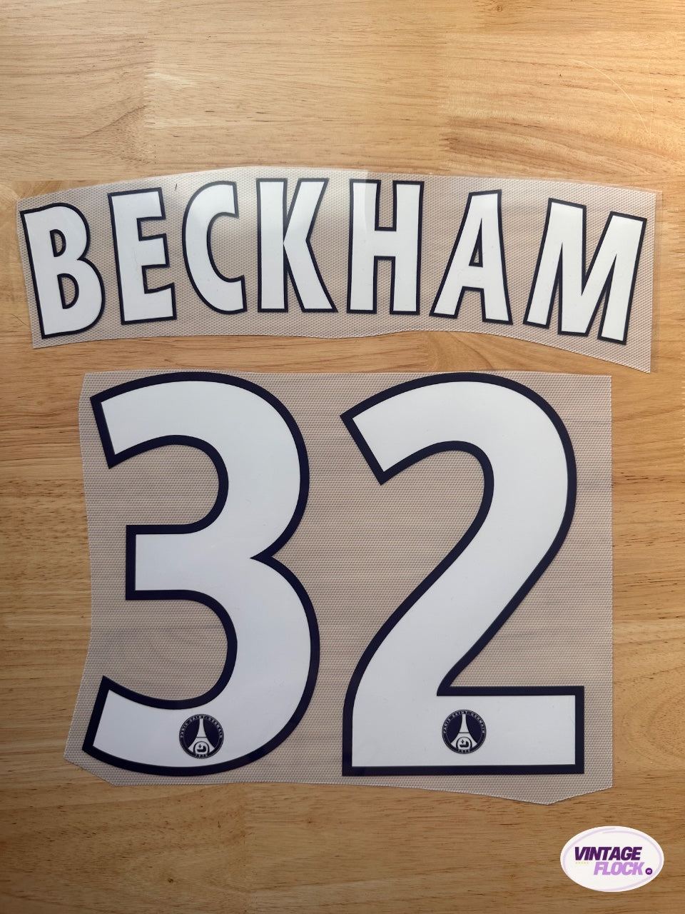 Flocage Beckham N°32 PSG 2012-2013 LDC Exterieur vintage