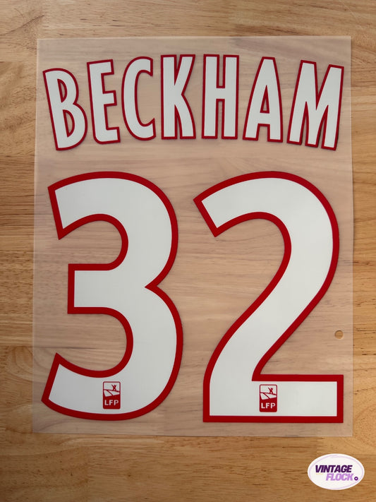 Flocage Beckham N°32 PSG 2012-2014 Domicile vintage