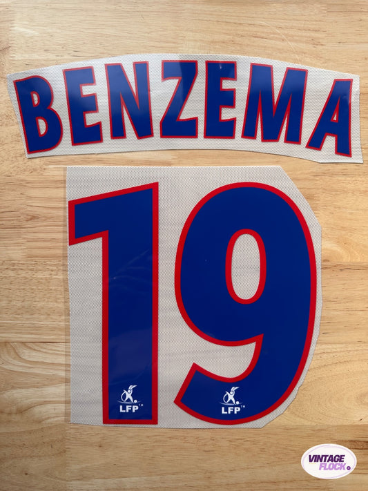 Flocage Benzema N°19 Lyon 2006-2007 Domicile vintage