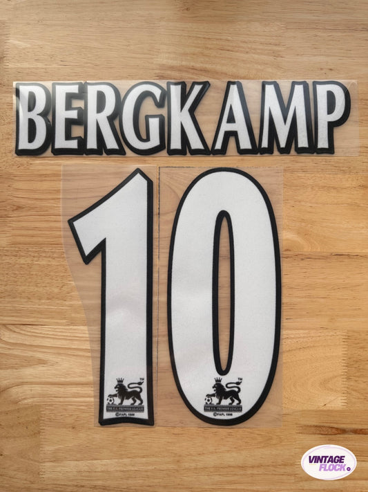 Flocage Bergkamp N°10 Arsenal 1997-2006 Feutrine vintage