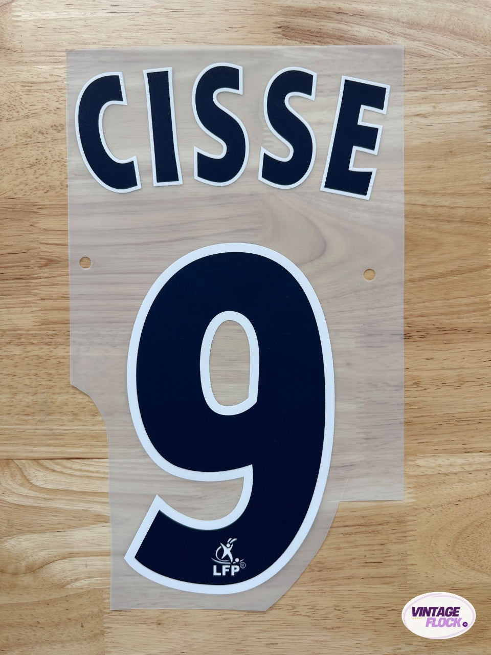 Flocage Cissé N°9 Auxerre 2002-2003 Domicile vintage