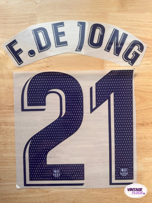 Flocage De Jong N°21 FC Barcelone 2022-2023 Exterieur vintage