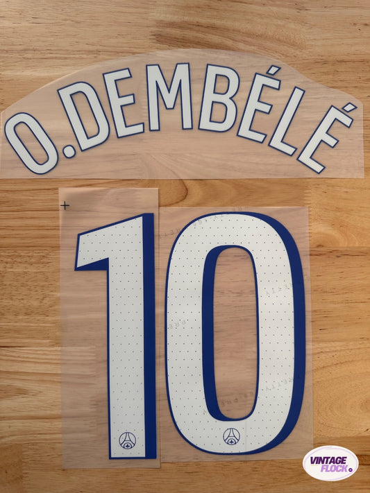 Flocage Dembélé N°10 PSG 2025-2026 LDC Third vintage