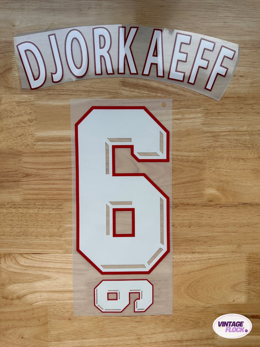 Flocage Djorkaeff N°6 France 1998 Domicile vintage