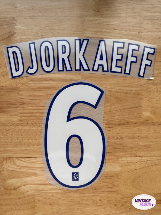 Flocage Djorkaeff N°6 PSG 1995-1996 vintage