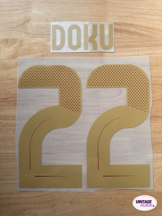 Flocage Doku N°22 Belgique 2024 Exterieur vintage