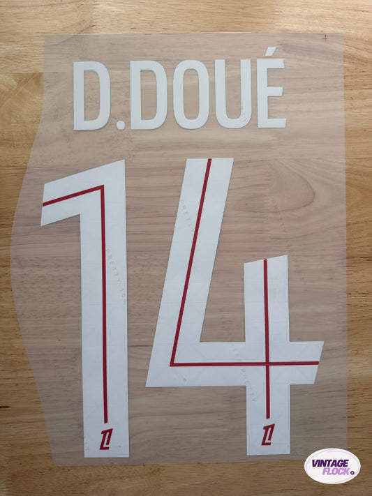 Flocage Doué N°14 PSG 2025-2026 Domicile vintage