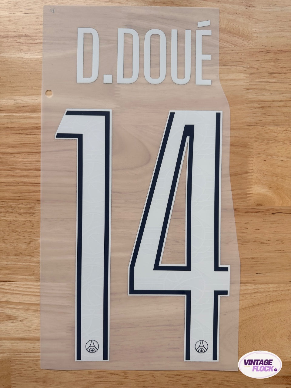Flocage Doué N°14 PSG 2025 LDC Fourth vintage