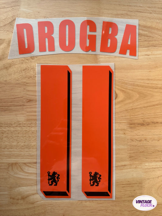 Flocage Drogba N°11 Chelsea 2010-2011 LDC Third vintage