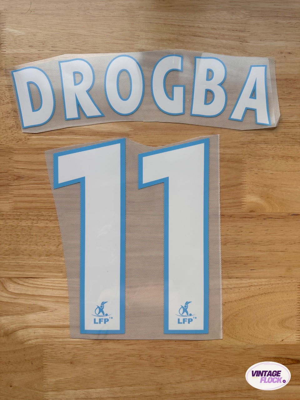 Flocage Drogba N°11 Marseille 2003-2004 Exterieur vintage