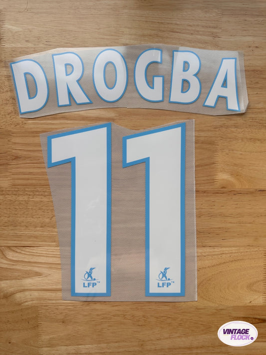 Flocage Drogba N°11 Marseille 2003-2004 Exterieur vintage