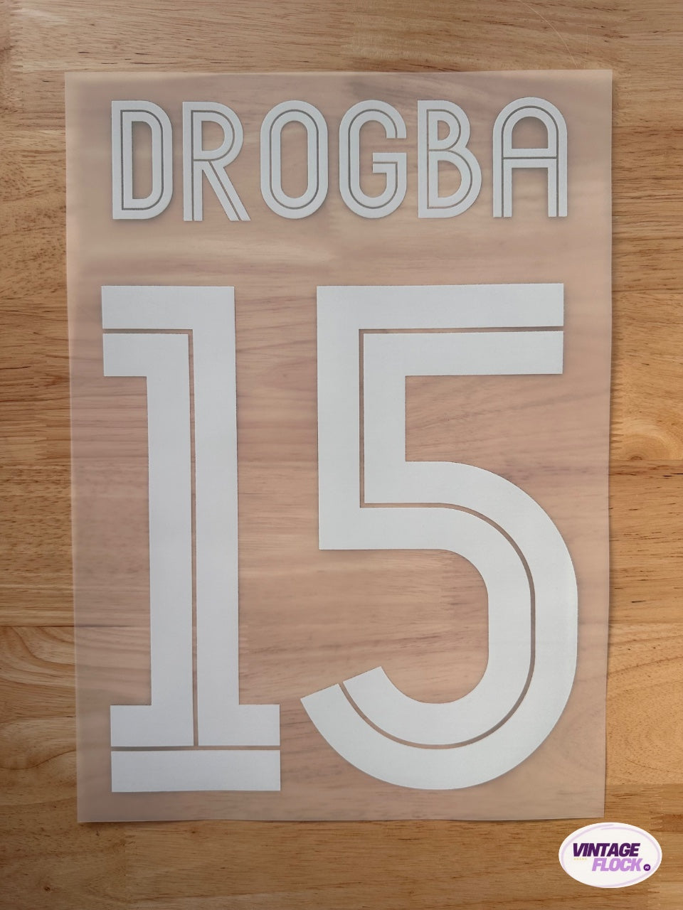 Flocage Drogba N°15 Chelsea 2004-2005 LDC Domicile vintage