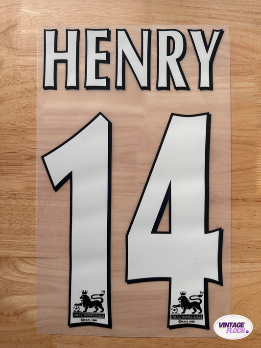 Flocage Henry N°14 Arsenal 1999-2003 vintage
