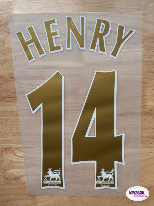 Flocage Henry N°14 Arsenal 2005-2006 Domicile vintage