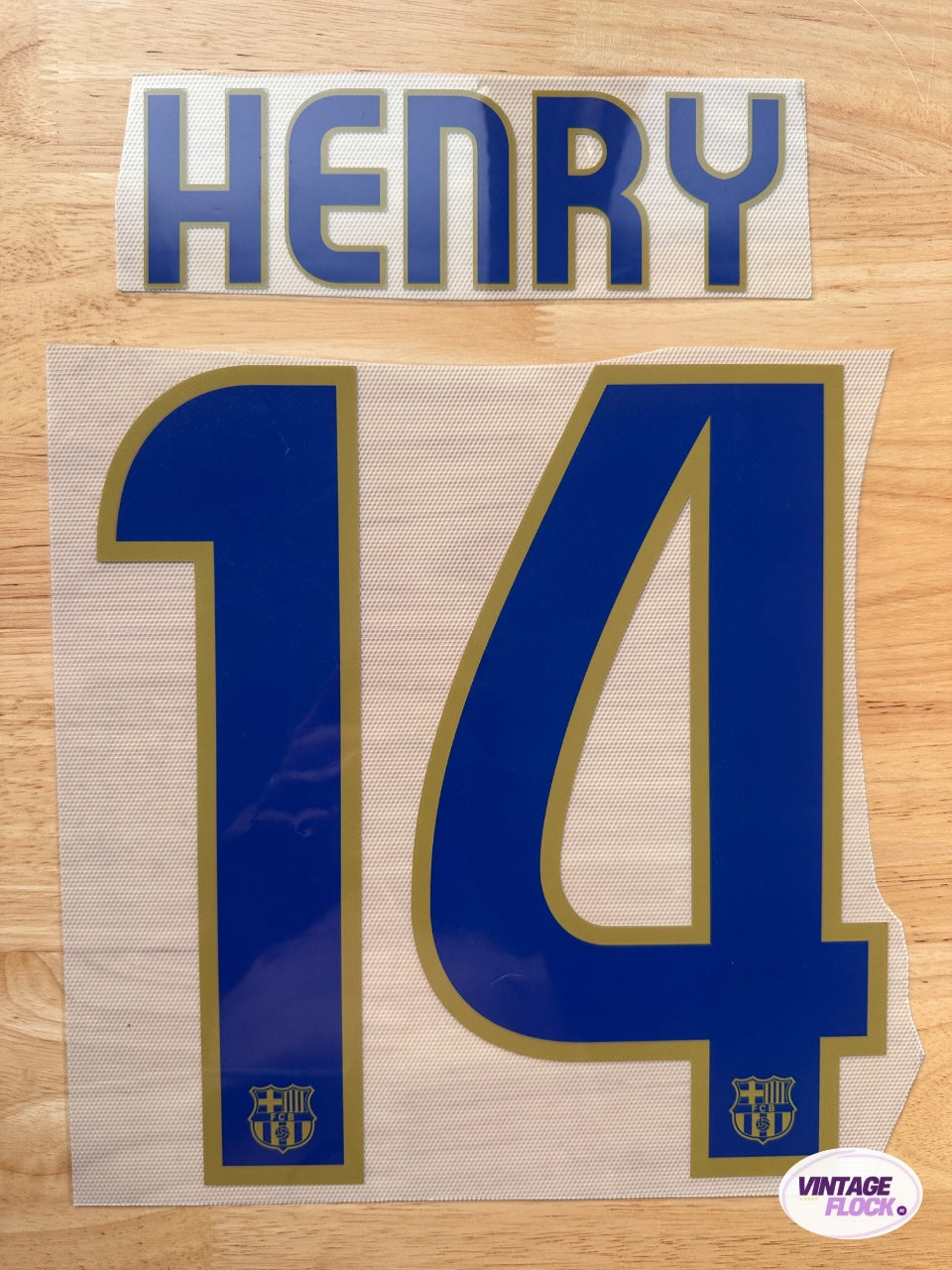 Flocage Henry N°14 FC Barcelone 2008-2010 Exterieur vintage