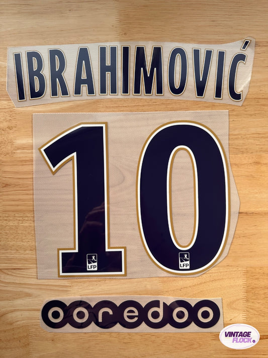 Flocage Ibrahimovic N°10 PSG 2014-2015 Exterieur vintage