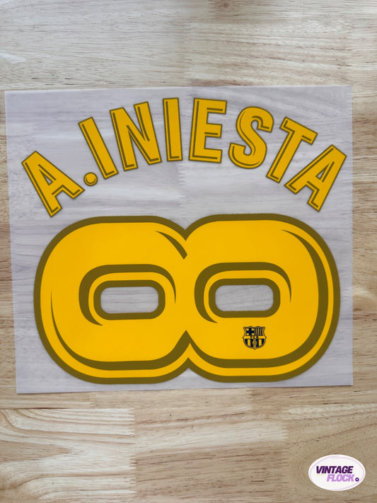 Flocage Iniesta N°8 FC Barcelone 2017-2018 Edition Infinity vintage