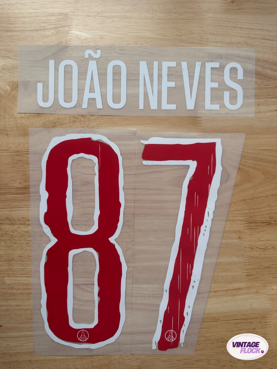 Flocage Joao Neves N°87 PSG 2024-2025 LDC Domicile vintage