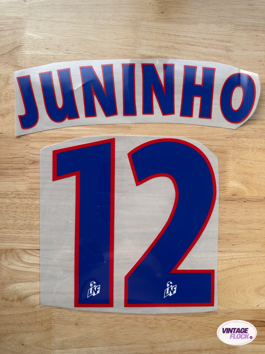 Flocage Juninho N°12 Lyon 2001-2002 Domicile vintage