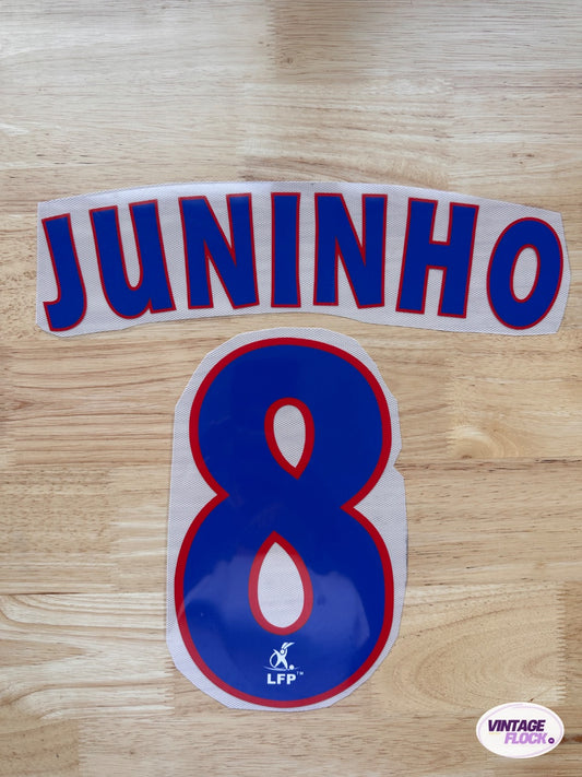 Flocage Juninho N°8 Lyon 2002-2007 Domicile vintage