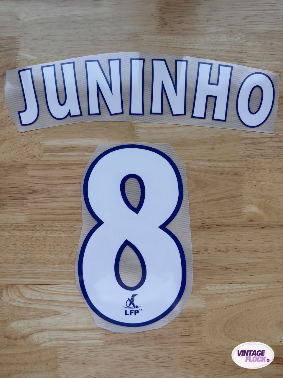 Flocage Juninho N°8 Lyon 2002-2007 Exterieur vintage