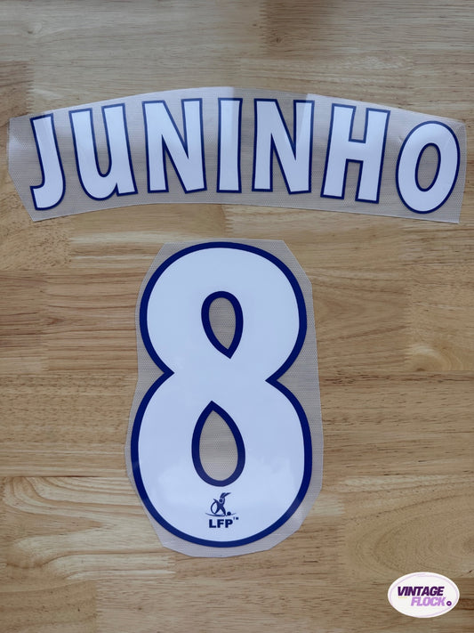 Flocage Juninho N°8 Lyon 2002-2007 Exterieur vintage