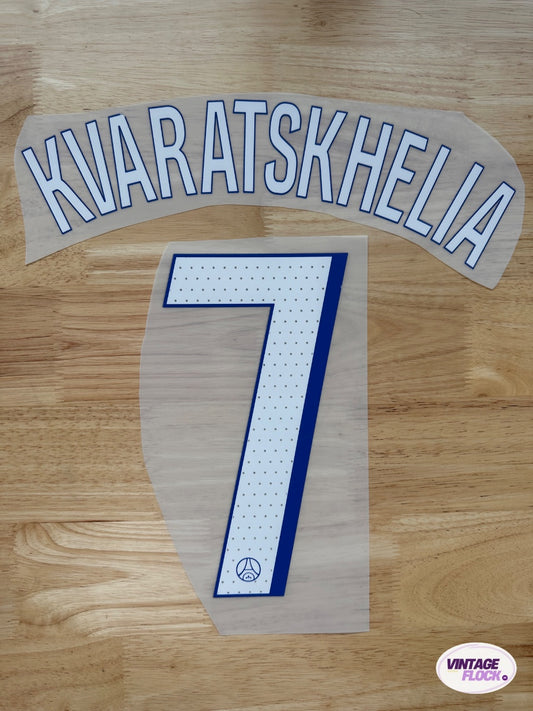 Flocage Kvaratskhelia N°7 PSG 2025-2026 LDC Third vintage