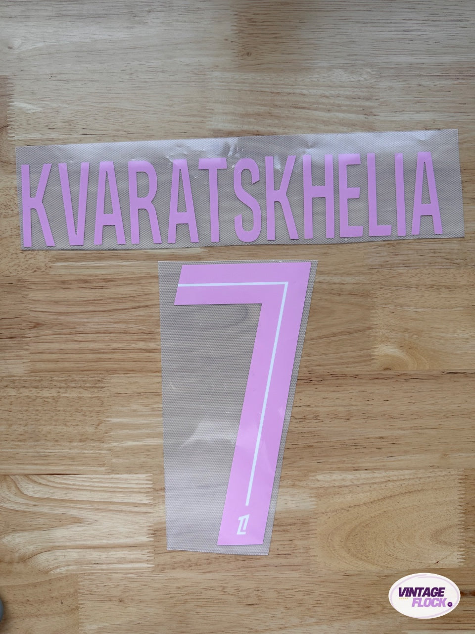 Flocage Kvaratskhelia N°7 PSG 2025-2026 Octobre Rose vintage