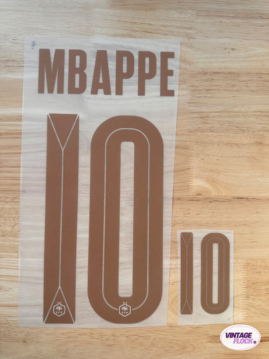 Flocage Mbappé N°10 France 2026 Exterieur vintage