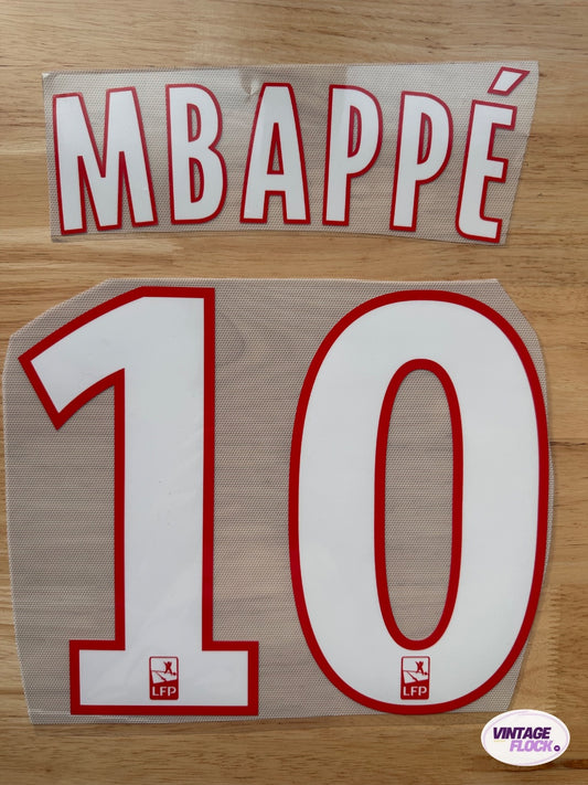 Flocage Mbappé N°10 Monaco 2017-2018 Exterieur vintage